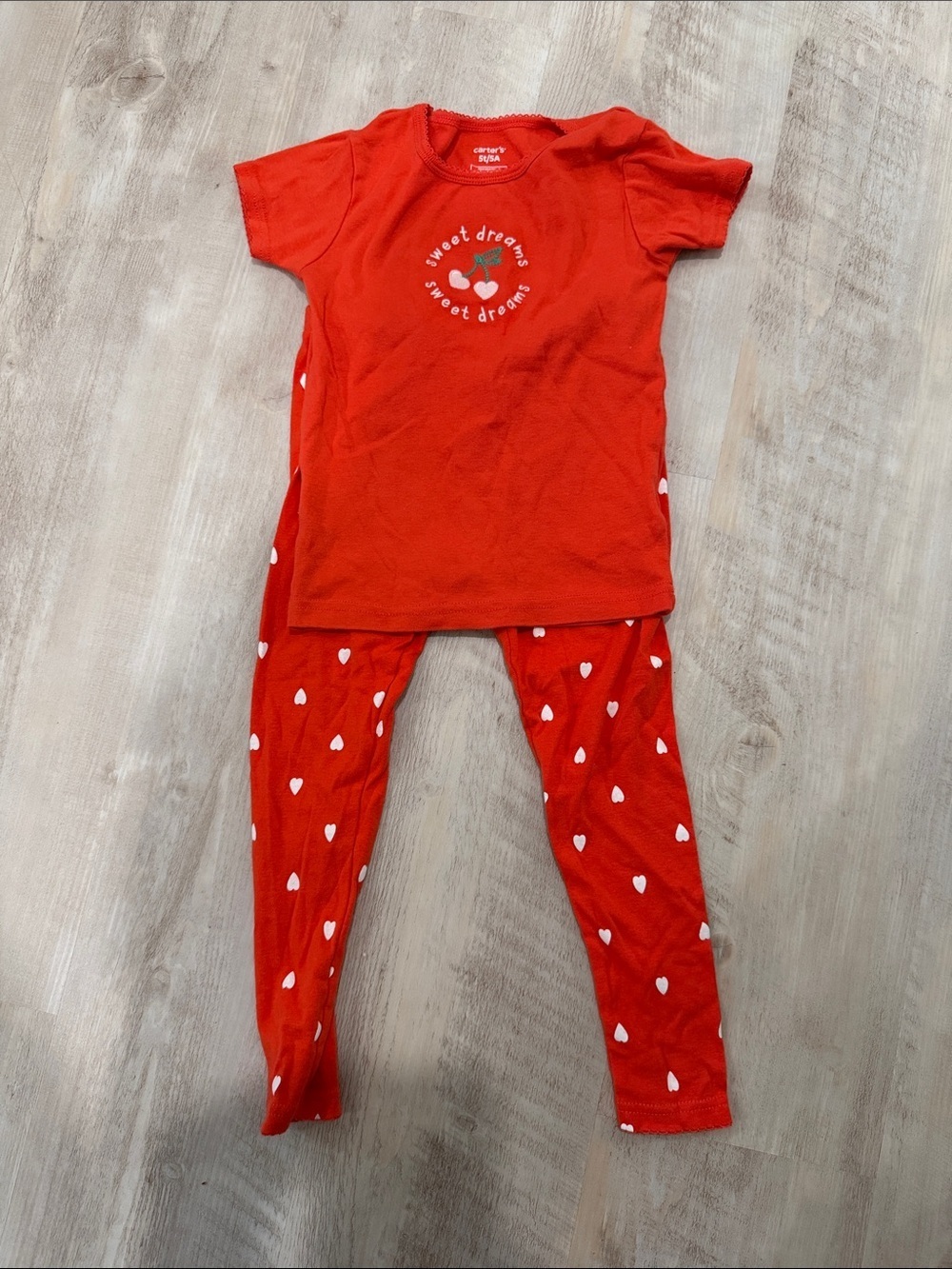 Carter's Red 'Sweet Dreams' Heart-Print Pajama Set